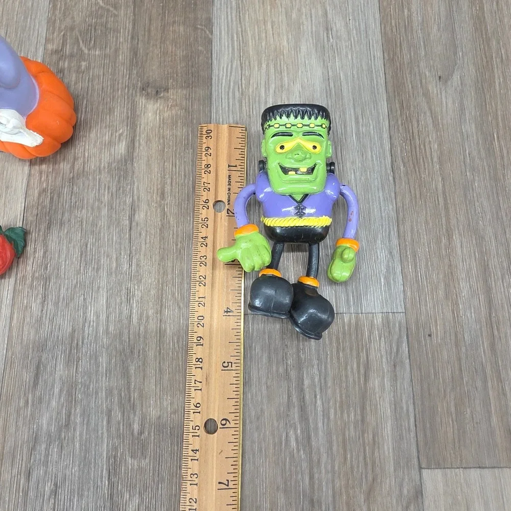 Vintage 90s Halloween Bundle Fun World Frankenstein BBI Pumpkin Stack Ghoulins